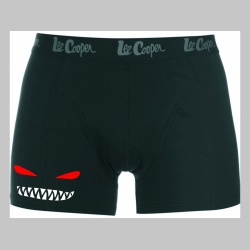 skull smile čierne trenírky BOXER s tlačeným logom, top kvalita 95%bavlna 5%elastan